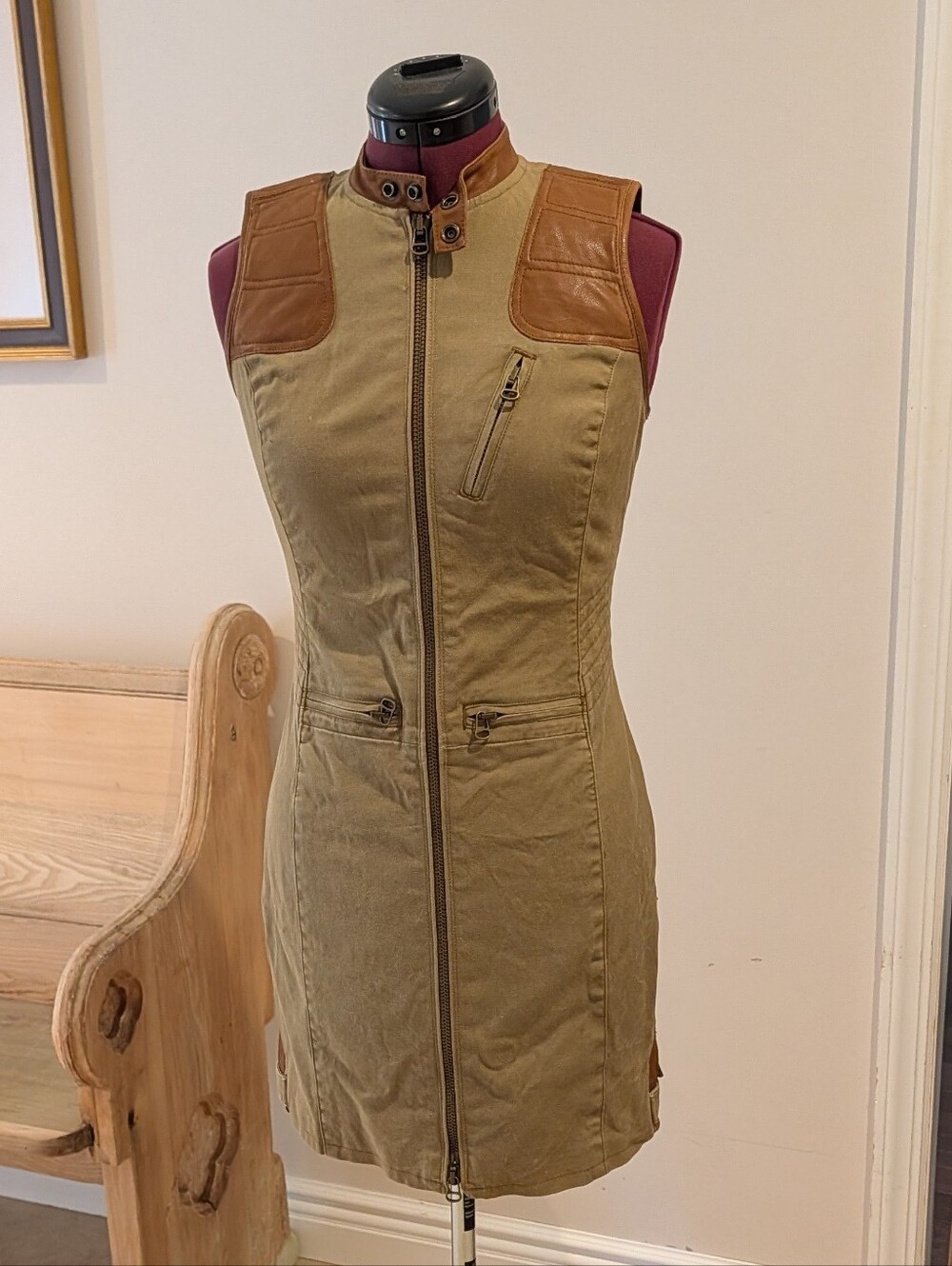 Ralph Lauren Canvas and Leather Dress! - Picture 9 of 9